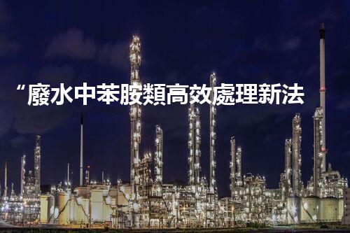 “廢水中苯胺類高效處理新法，環(huán)保先鋒引領綠色以后”